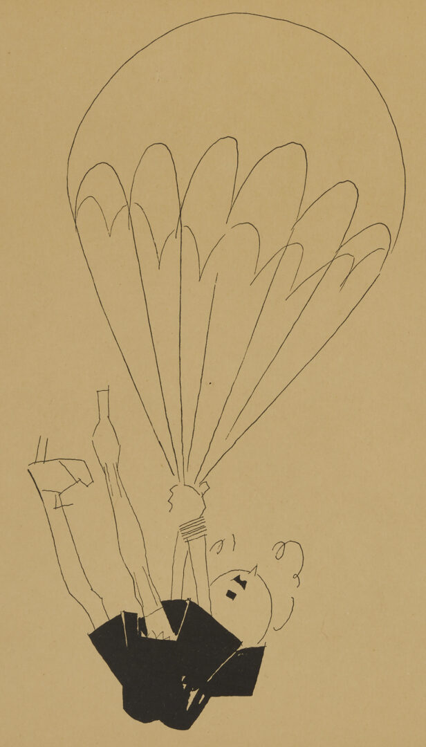 Lot 559: 12 John Held Jr. New Yorker Illustrations, Sports, plus 2 books