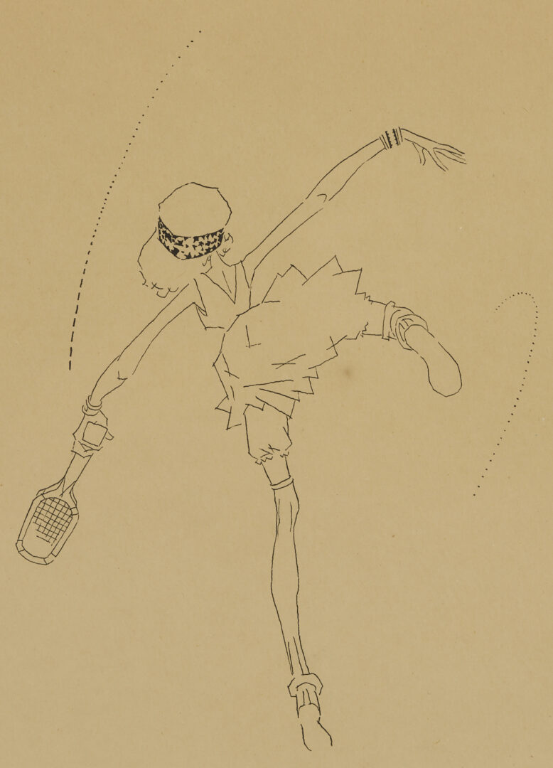 Lot 559: 12 John Held Jr. New Yorker Illustrations, Sports, plus 2 books