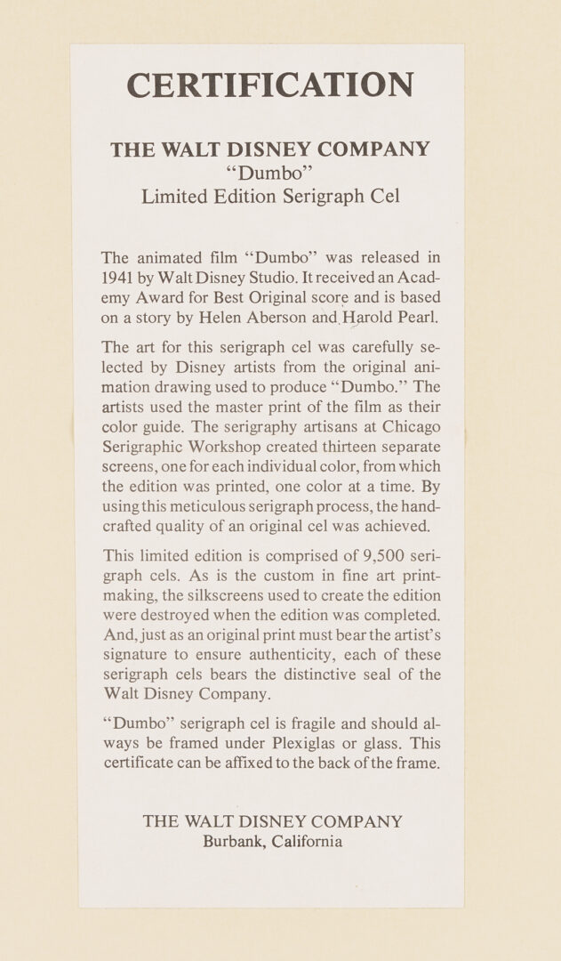 Lot 561: 15 Disney & Warner Bros Seri-Cel Animation Prints Incl. Bugs Bunny, Mickey Mouse