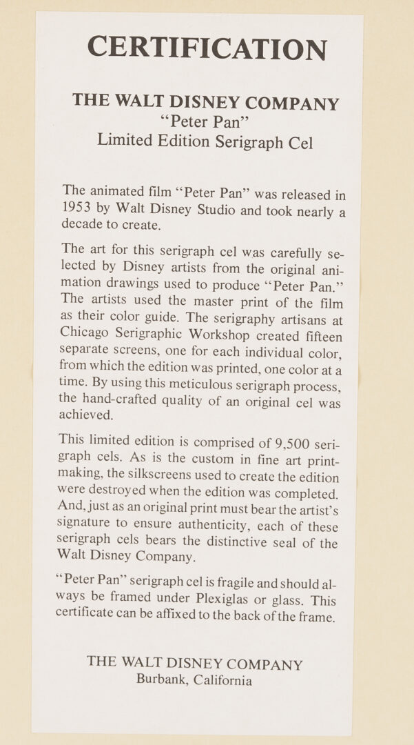 Lot 561: 15 Disney & Warner Bros Seri-Cel Animation Prints Incl. Bugs Bunny, Mickey Mouse