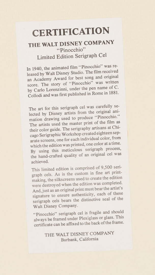 Lot 561: 15 Disney & Warner Bros Seri-Cel Animation Prints Incl. Bugs Bunny, Mickey Mouse