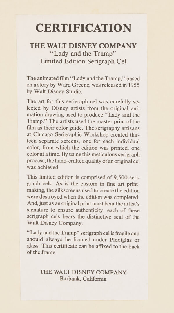 Lot 561: 15 Disney & Warner Bros Seri-Cel Animation Prints Incl. Bugs Bunny, Mickey Mouse