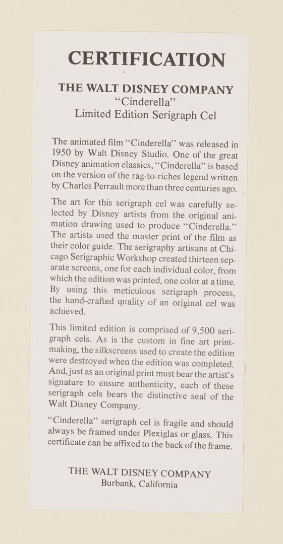 Lot 561: 15 Disney & Warner Bros Seri-Cel Animation Prints Incl. Bugs Bunny, Mickey Mouse