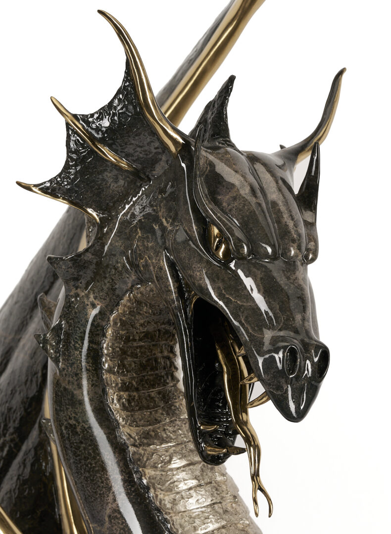 Lot 562: Bill Toma Bronze Dragon Sculpture, Guardian