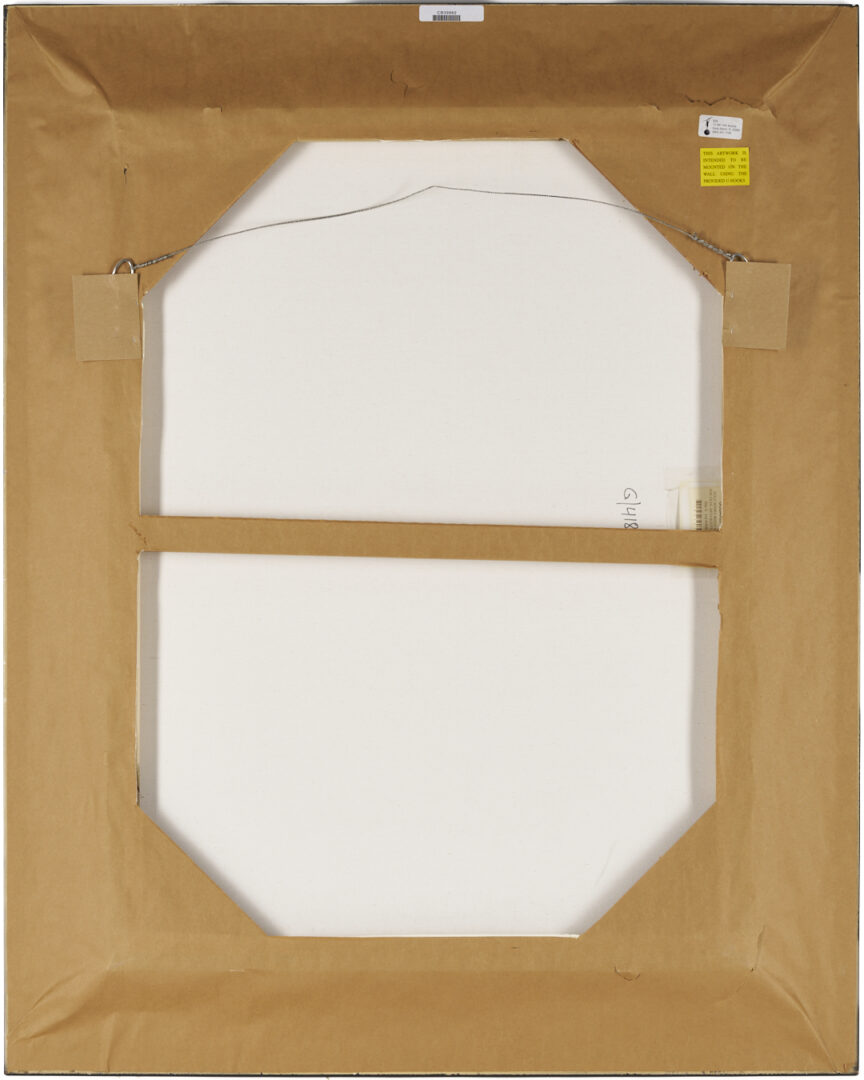 Lot 564: Godard Acrylic on Canvas, Animated Olive w/ Horns