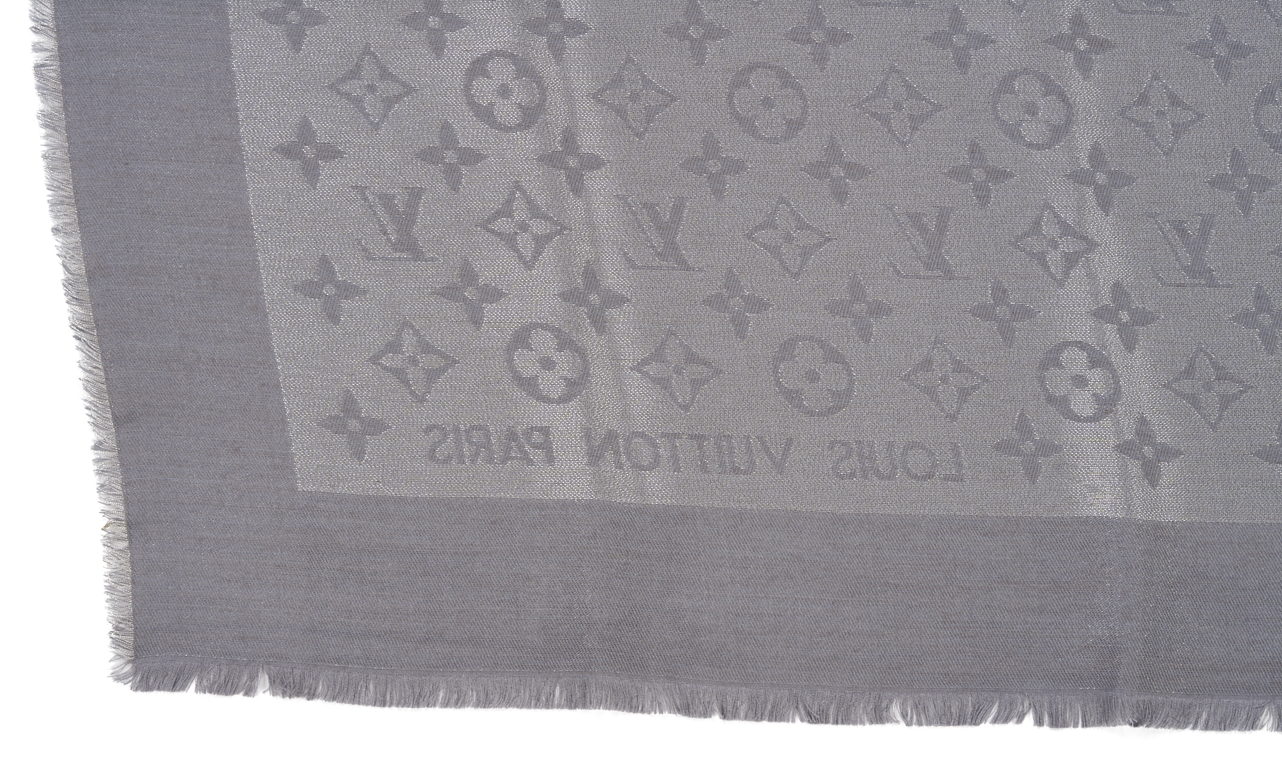 Lot 568: Orange and Beige Hermes Cashmere Stole and 2 Louis Vuitton Scarves