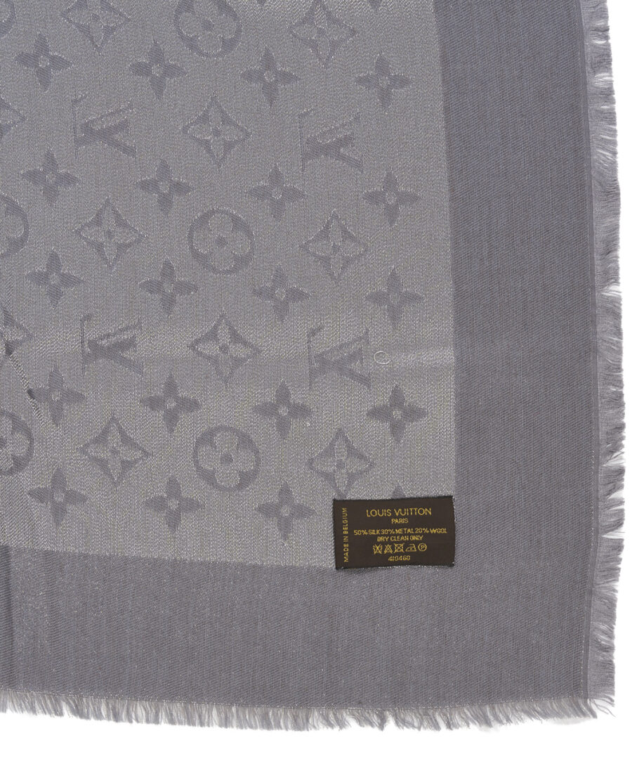 Lot 568: Orange and Beige Hermes Cashmere Stole and 2 Louis Vuitton Scarves