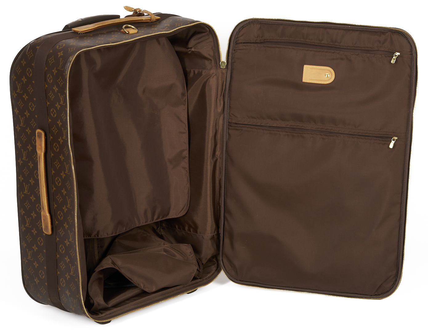 Lot 569: Vintage Louis Vuitton Monogram Suitcase & Garment Bag