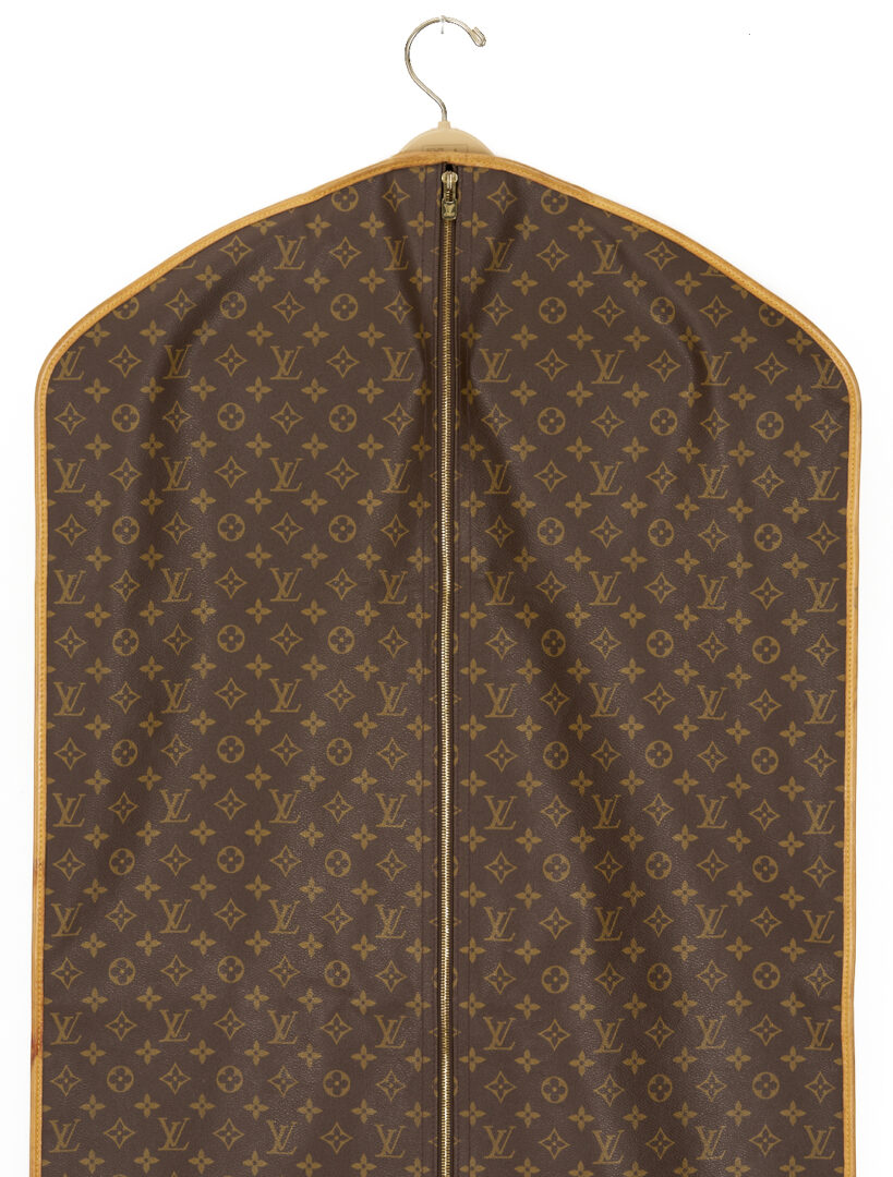 Lot 569: Vintage Louis Vuitton Monogram Suitcase & Garment Bag