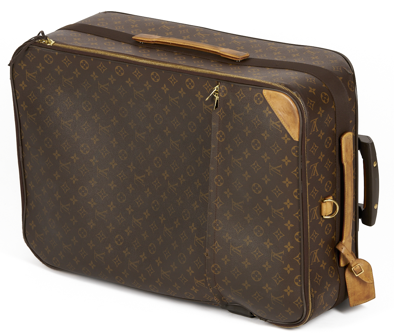 Lot 569: Vintage Louis Vuitton Monogram Suitcase & Garment Bag