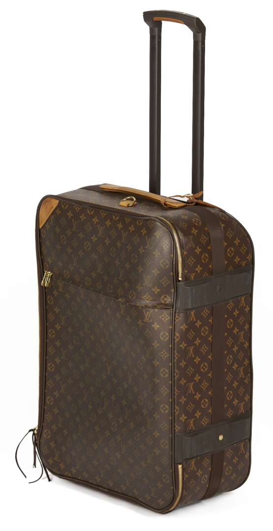 Lot 569: Vintage Louis Vuitton Monogram Suitcase & Garment Bag