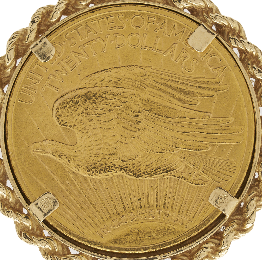Lot 56: 1910 Saint-Gaudens Coin Pendant with 14K Gold Necklace