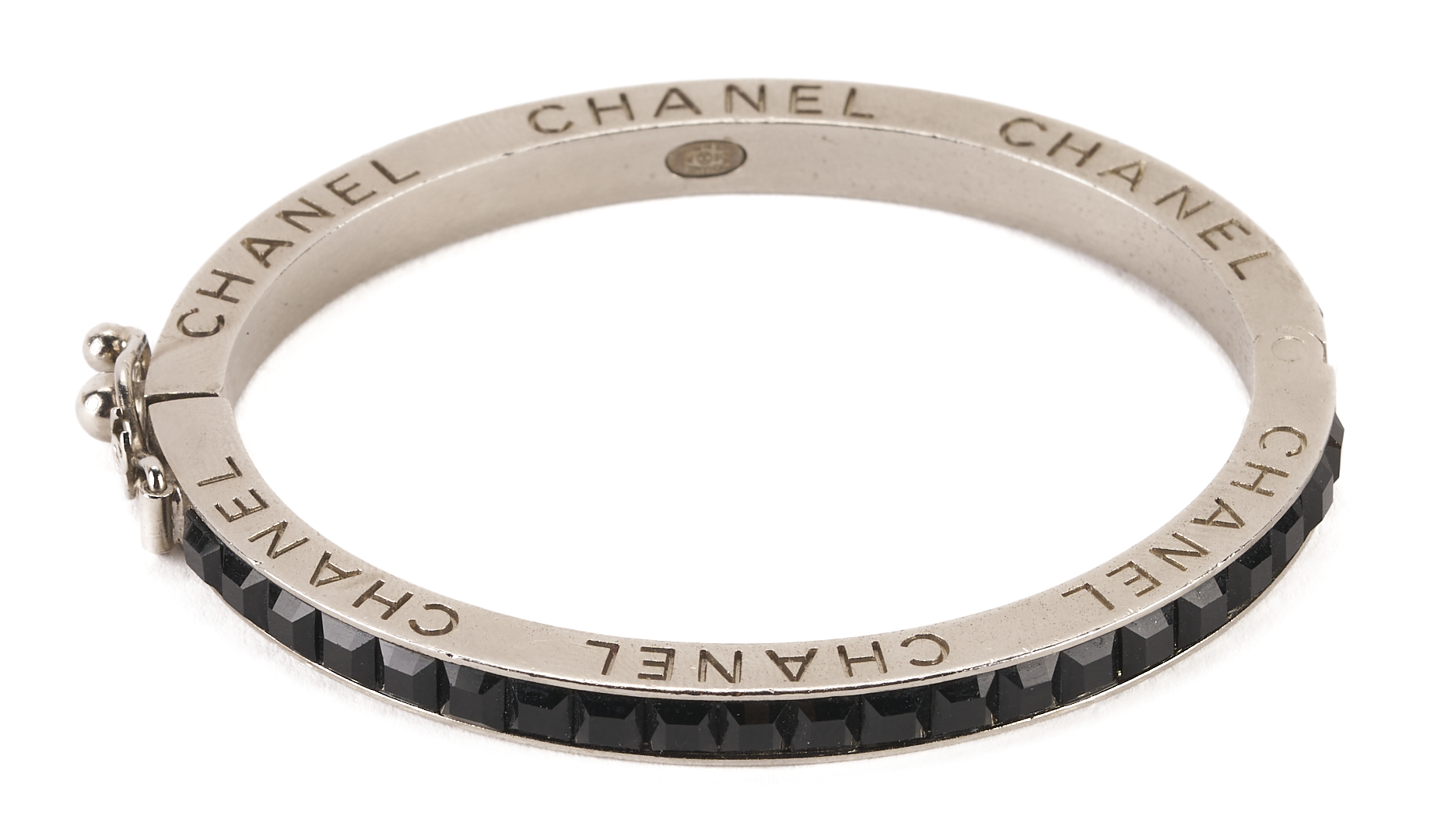 Lot 571: 4 Vintage Chanel Items, Earrings, Bangle & Scarf