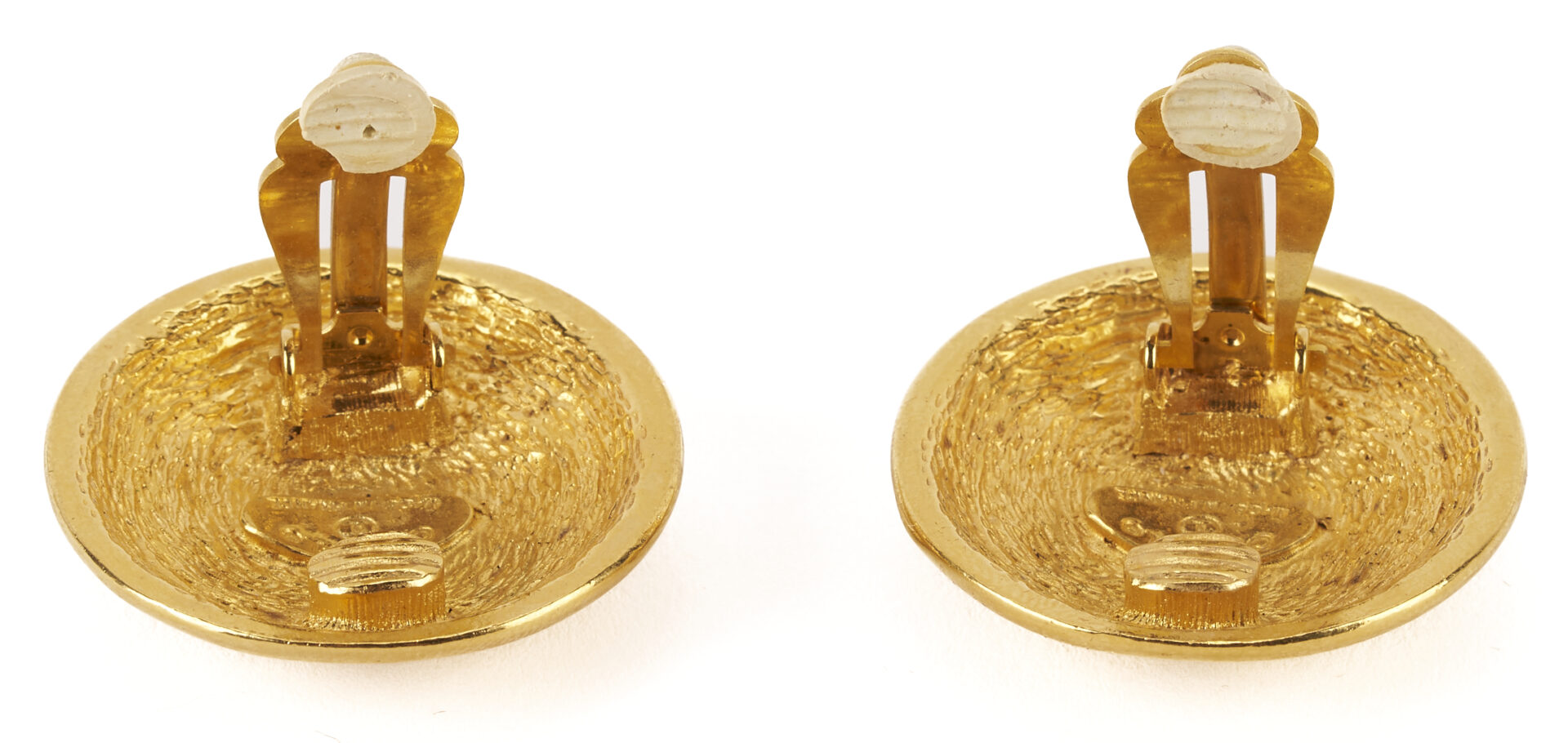 Lot 571: 4 Vintage Chanel Items, Earrings, Bangle & Scarf