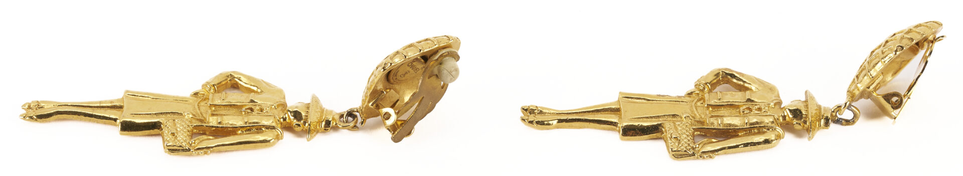 Lot 571: 4 Vintage Chanel Items, Earrings, Bangle & Scarf