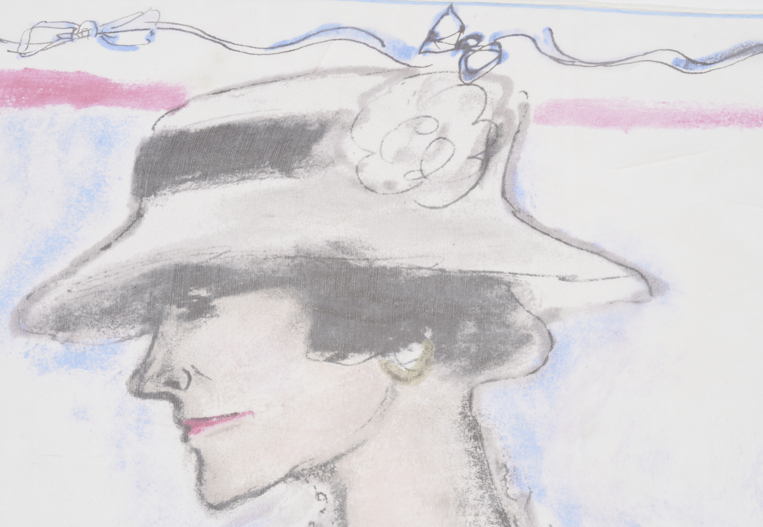 Lot 573: 2 Silk Chanel Scarves incl. Eiffel Tower and Karl Lagerfeld