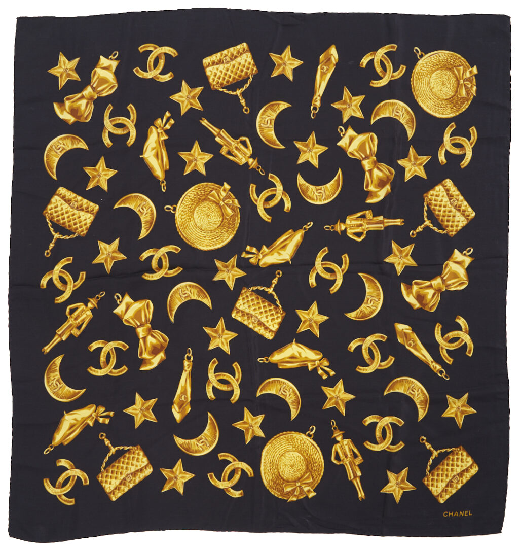 Lot 575: 2 Chanel Silk Scarves