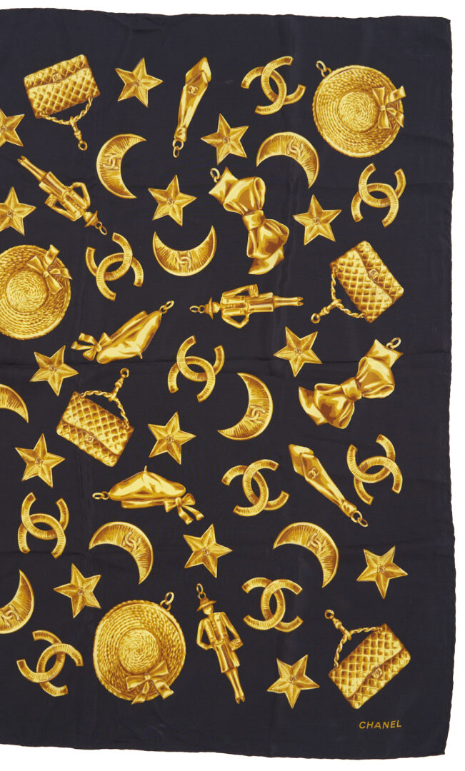 Lot 575: 2 Chanel Silk Scarves