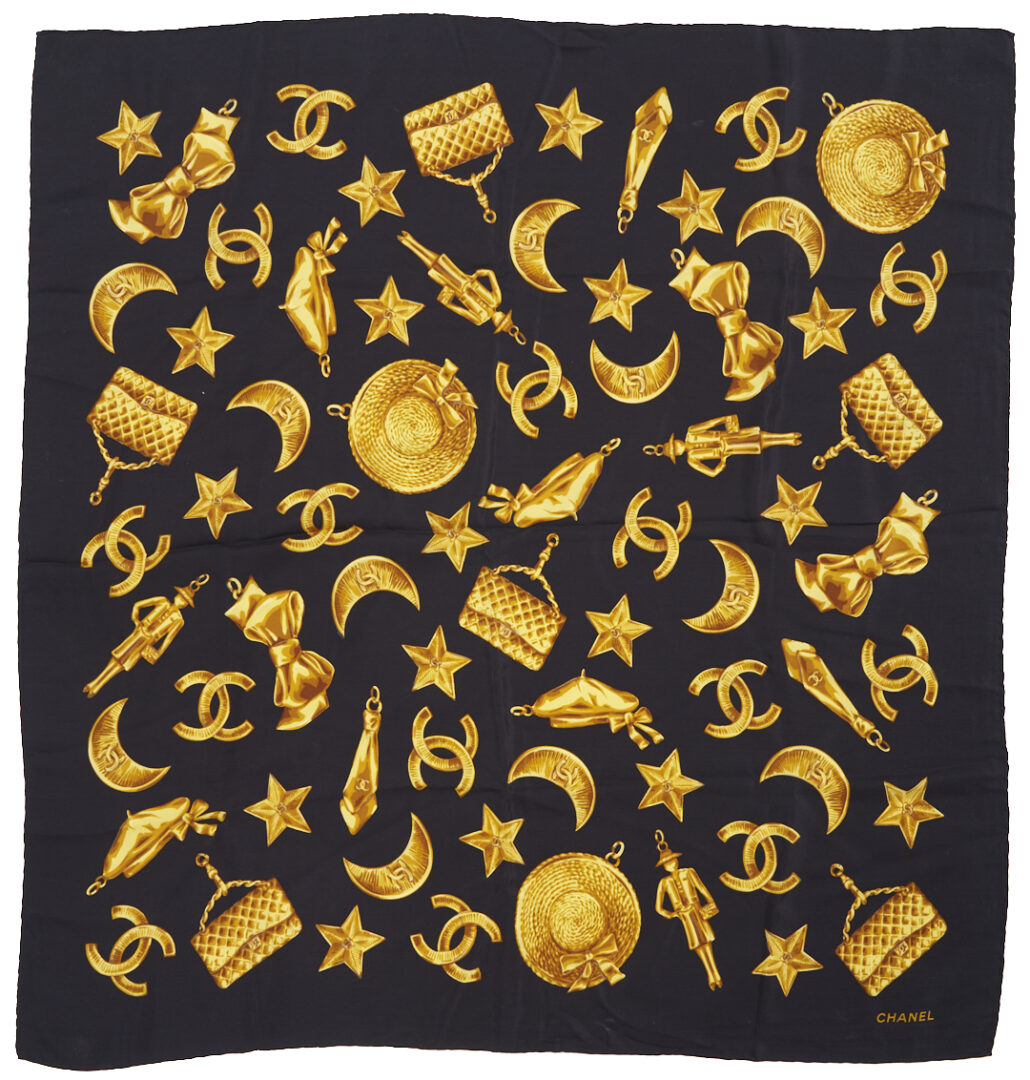 Lot 575: 2 Chanel Silk Scarves