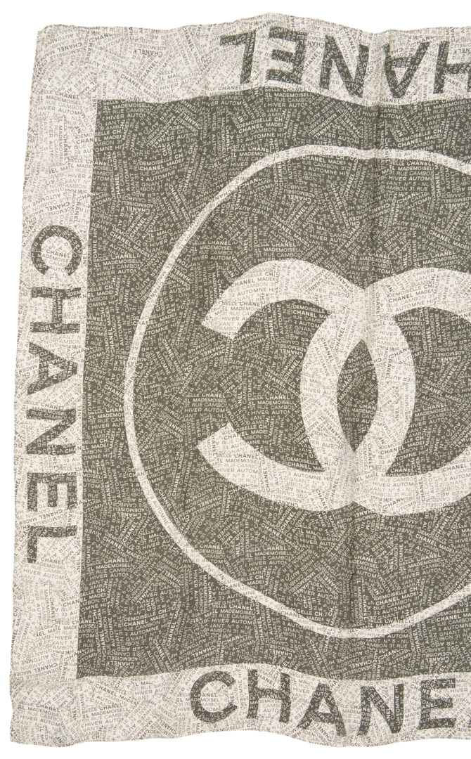 Lot 575: 2 Chanel Silk Scarves