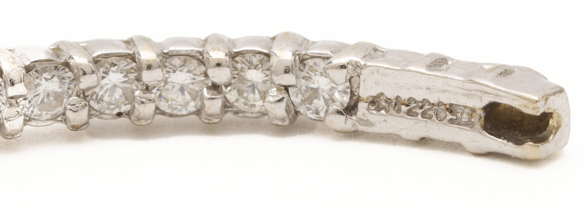 Lot 581: Roberto Coin 18K Gold & Diamond Hoop Earrings