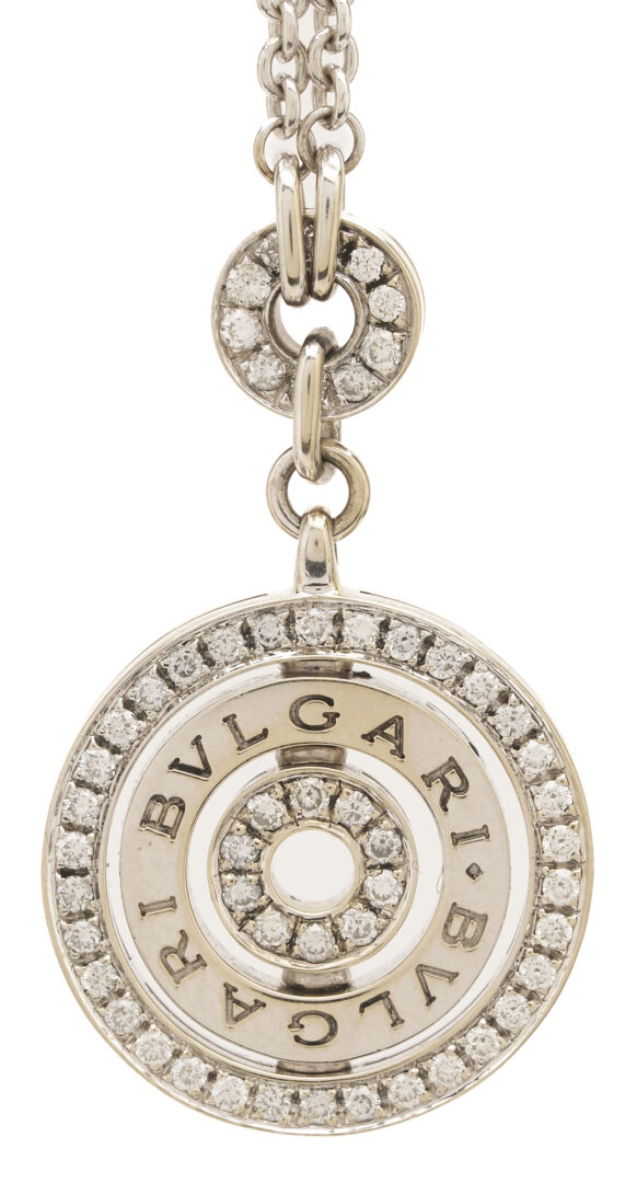 Lot 584: Bulgari 18K Gold & Diamond Necklace