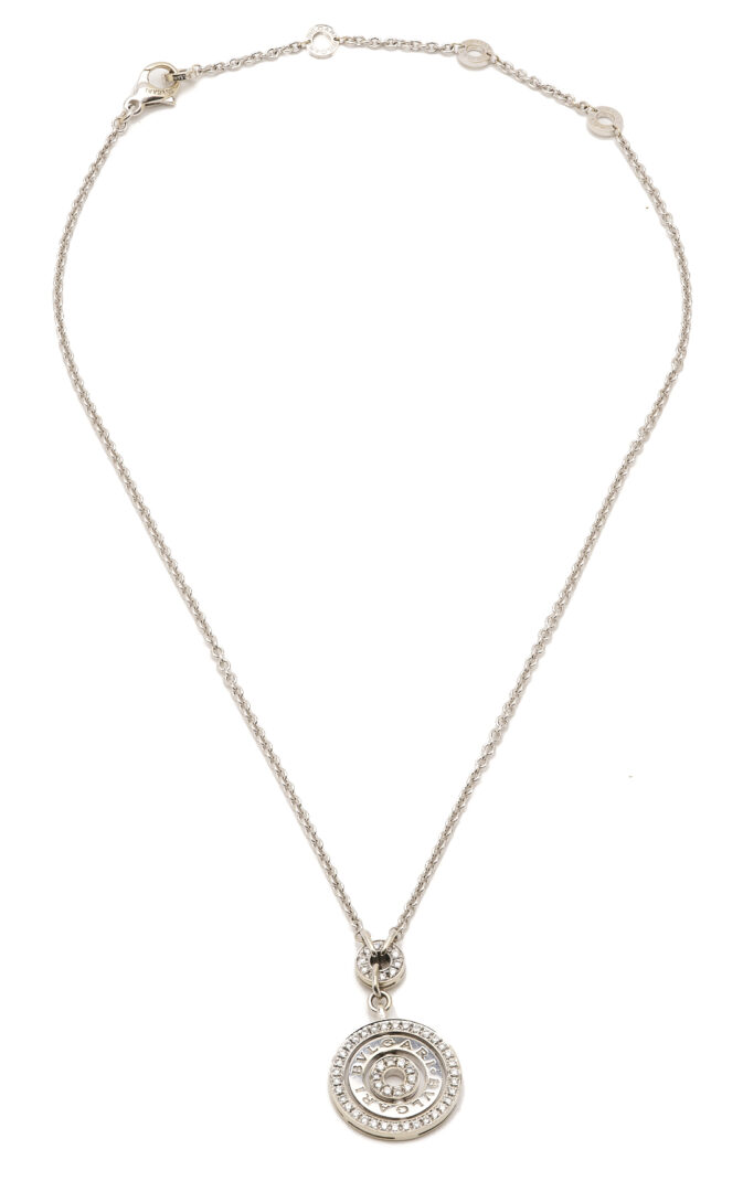 Lot 584: Bulgari 18K Gold & Diamond Necklace
