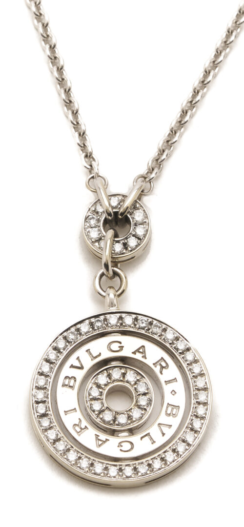 Lot 584: Bulgari 18K Gold & Diamond Necklace