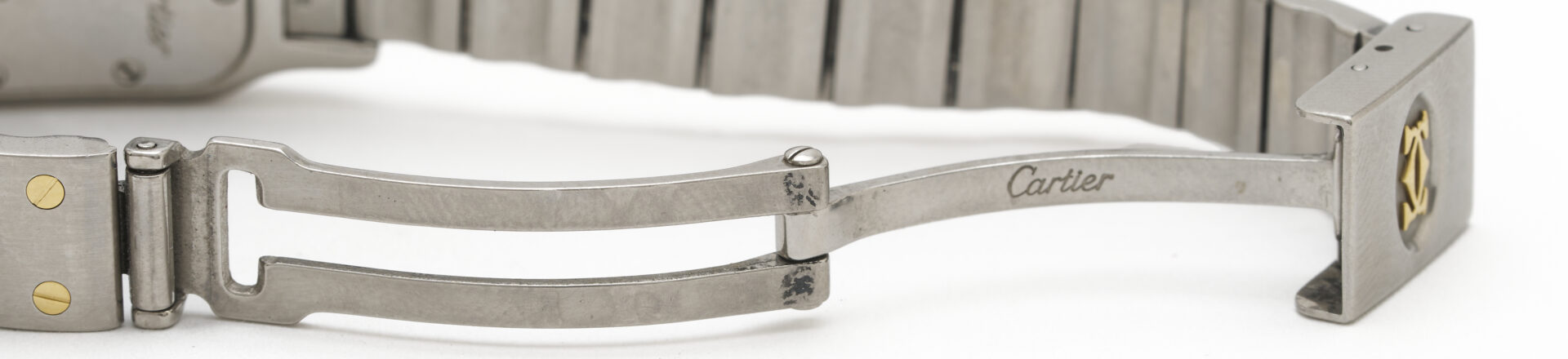 Lot 585: Ladies’ 18K Cartier Santos De Cartier Watch