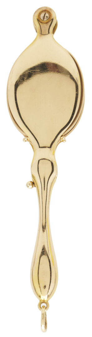 Lot 587: 14K Yellow Gold & Gemstone Opera Glasses