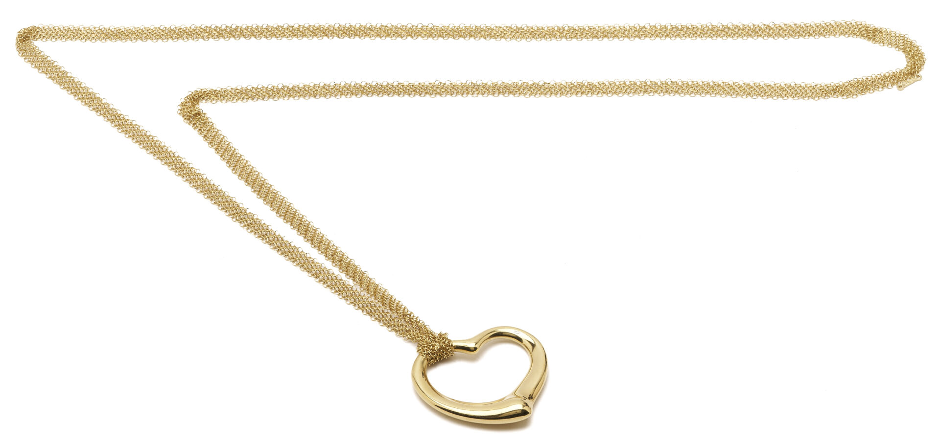 Lot 590: Tiffany & Co. Elsa Peretti 18K Open Heart Necklace