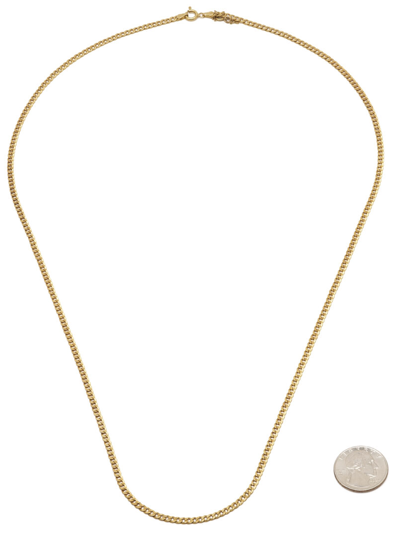 Lot 597: 18K Gold Cuban Necklace