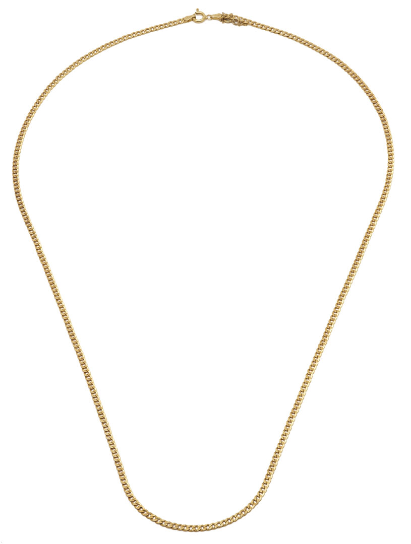 Lot 597: 18K Gold Cuban Necklace