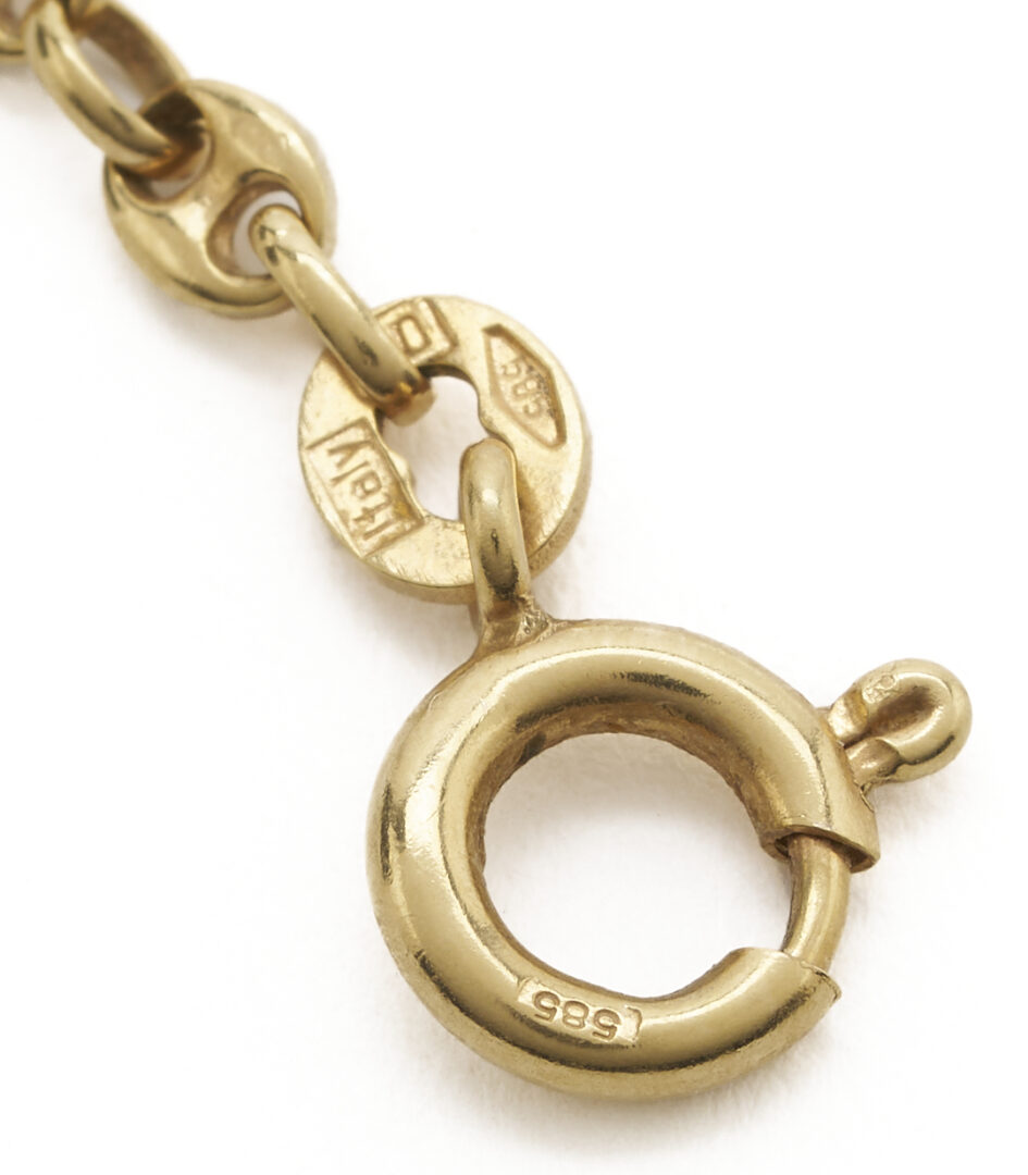 Lot 598: 14K Gold & Opal Necklace