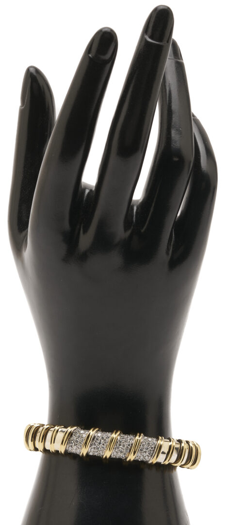 Lot 59: Roberto Coin 18K Gold & Diamond Bracelet