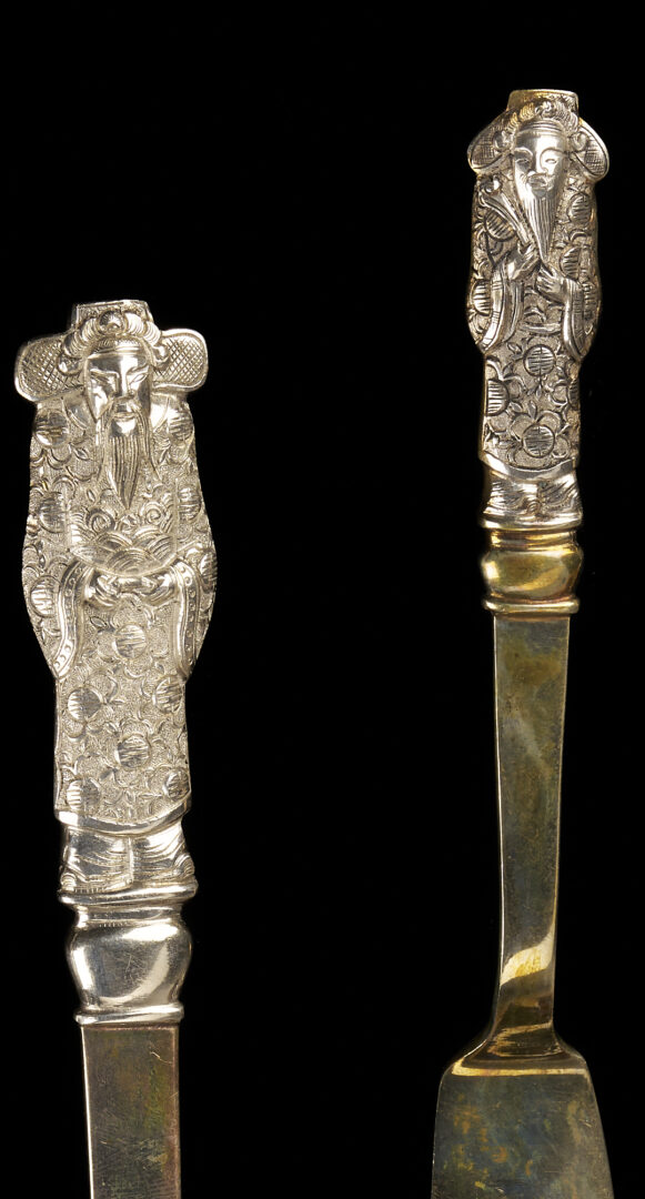 Lot 5: Chinese Export Figural Silver Flatware Set 228 pcs