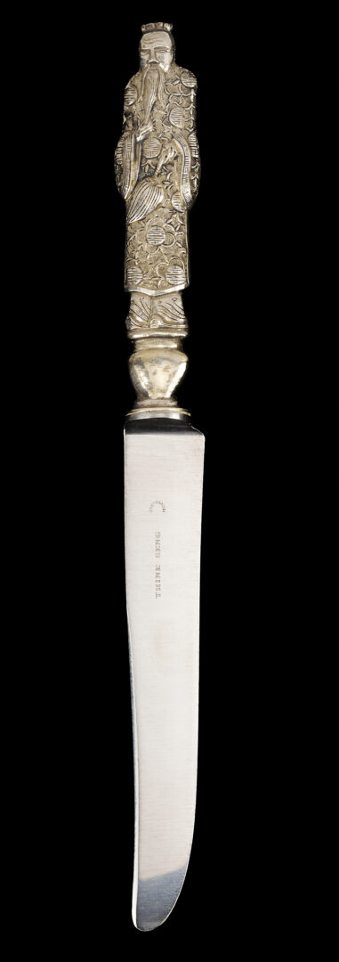 Lot 5: Chinese Export Figural Silver Flatware Set 228 pcs