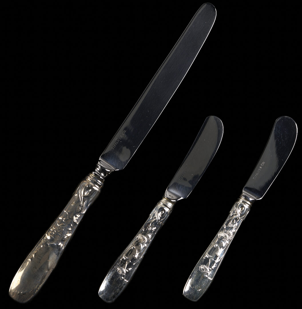 Lot 602: 30 Pcs Tiffany Audubon Pattern Sterling Flatware