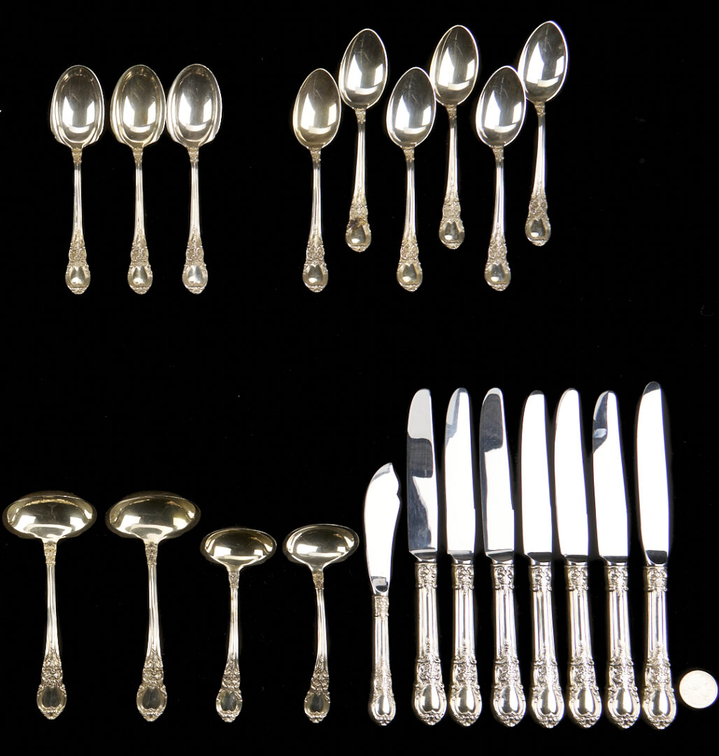 Lot 603: 49 Pcs Lunt American Victorian Sterling Silver Flatware