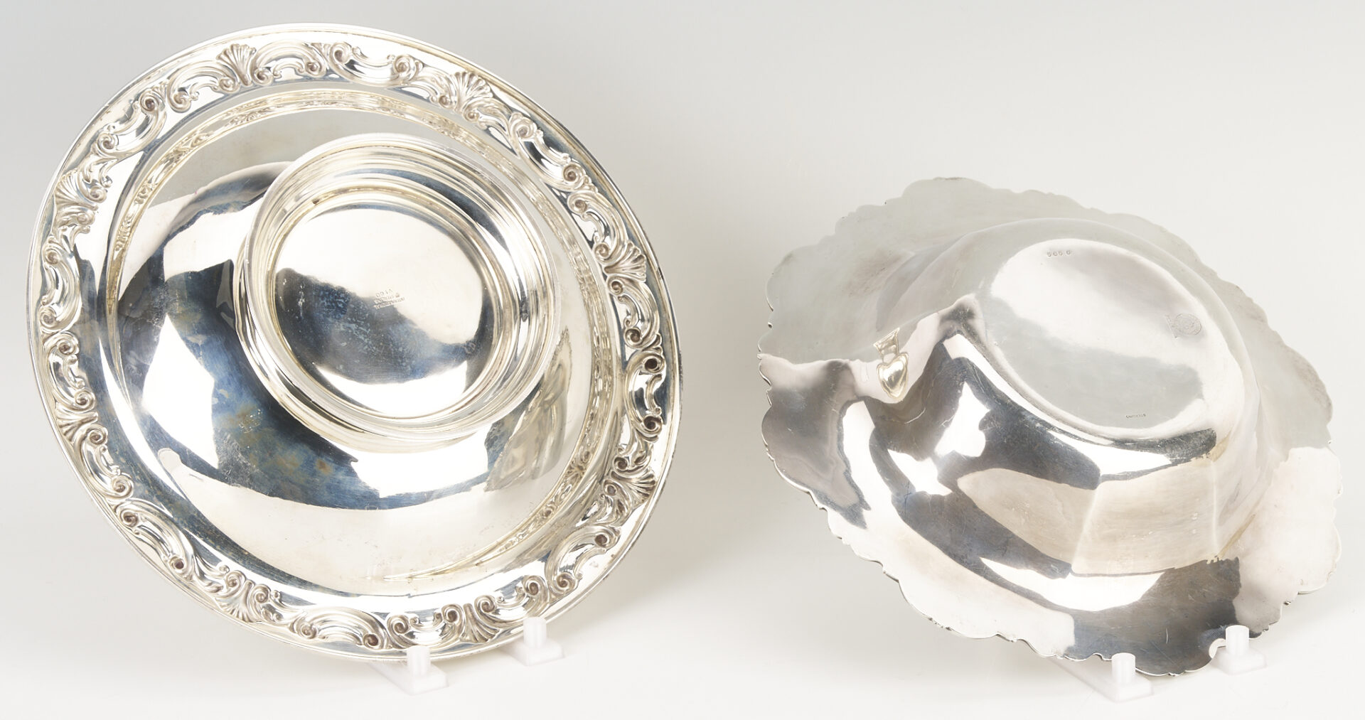 Lot 605: 4 Sterling Silver Serving Bowls