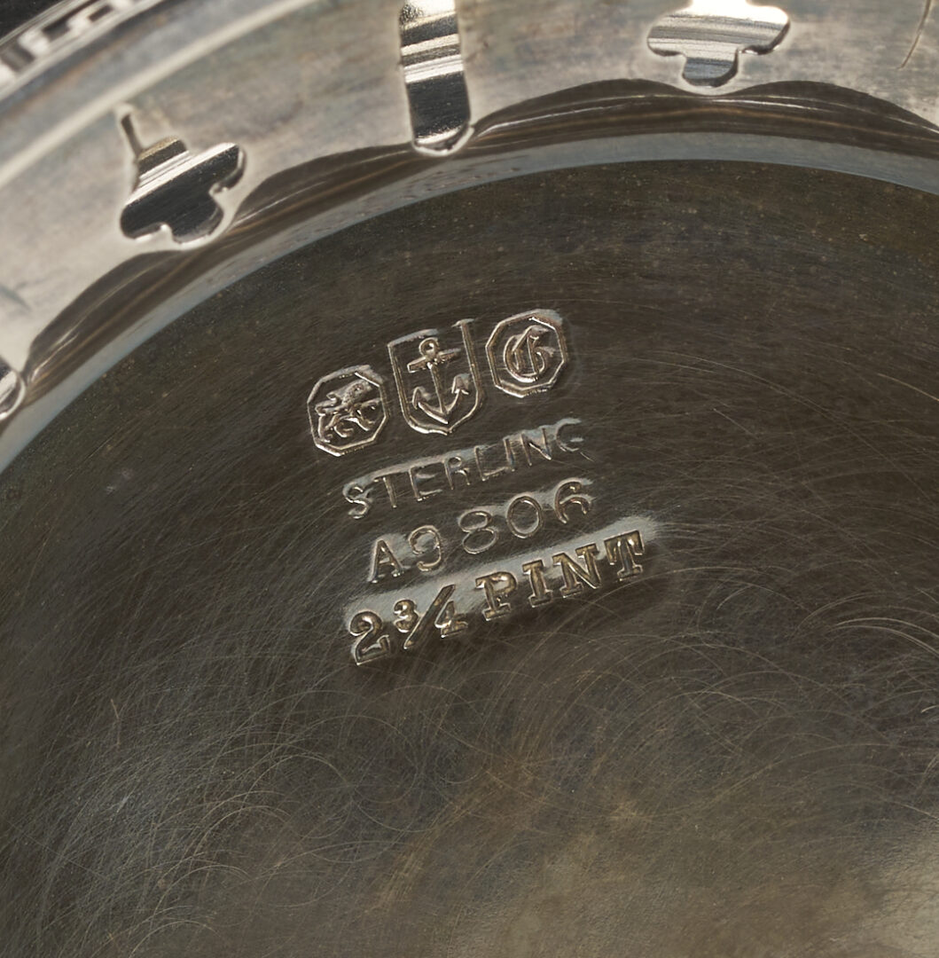 Lot 606: Gorham Sterling Etruscan Tea Kettle on Stand