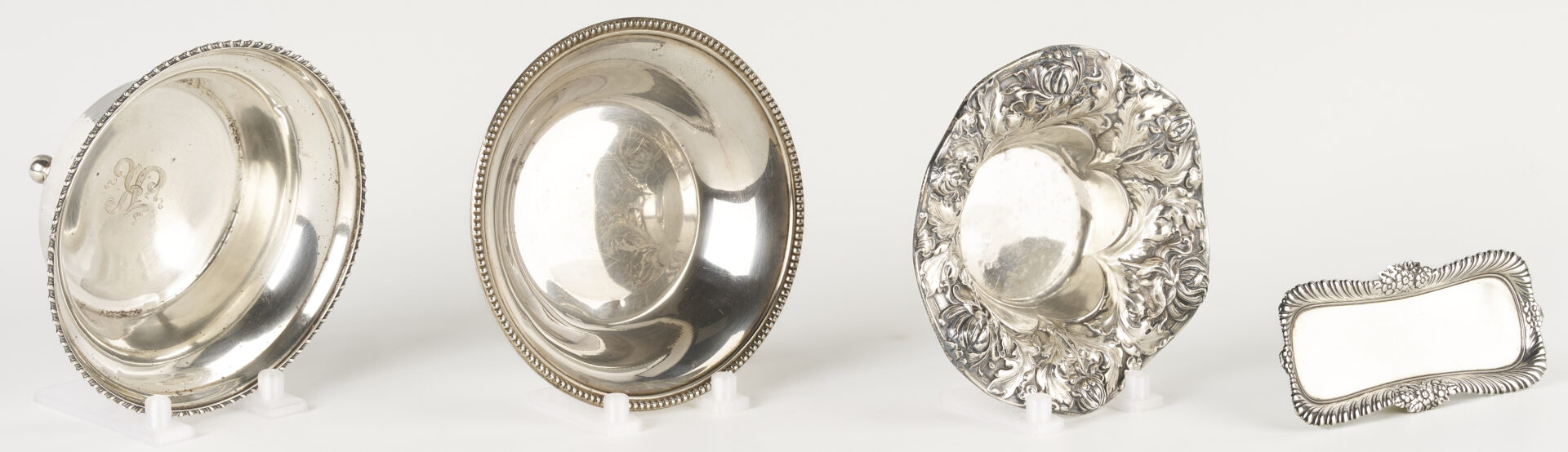 Lot 611: 8 Sterling Silver Bowls and Trays incl. Kirk, Towle