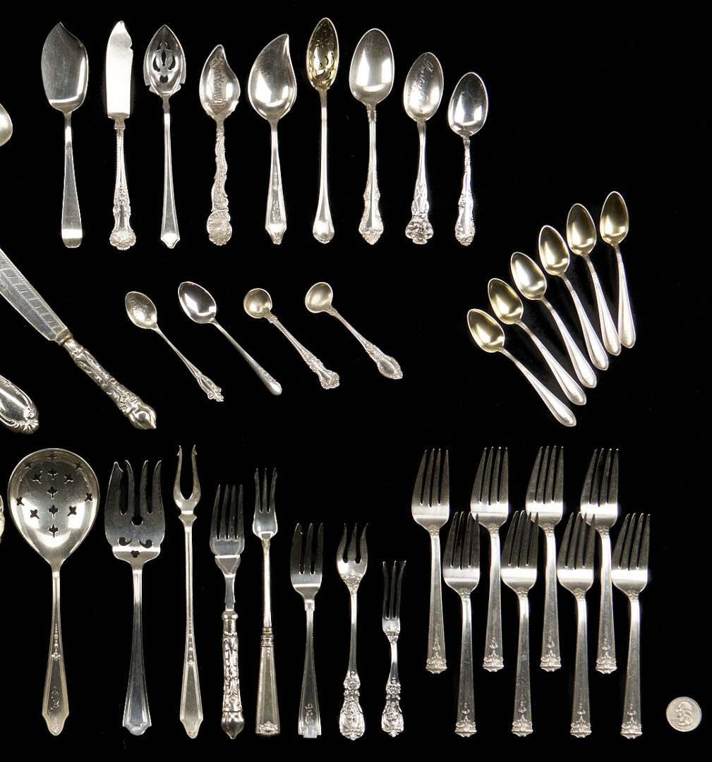 Lot 612: 57 Pcs. Assorted  Flatware incl. Geo. II Spoons
