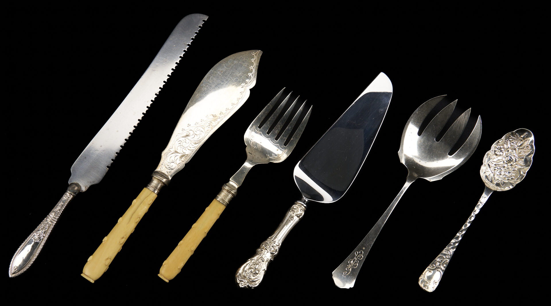 Lot 612: 57 Pcs. Assorted  Flatware incl. Geo. II Spoons