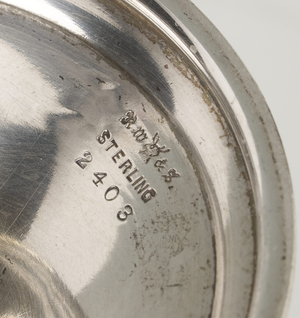 Lot 615: 7 Sterling Silver Goblets Incl. Bellemeade Golf Trophy Plus Julep Cup