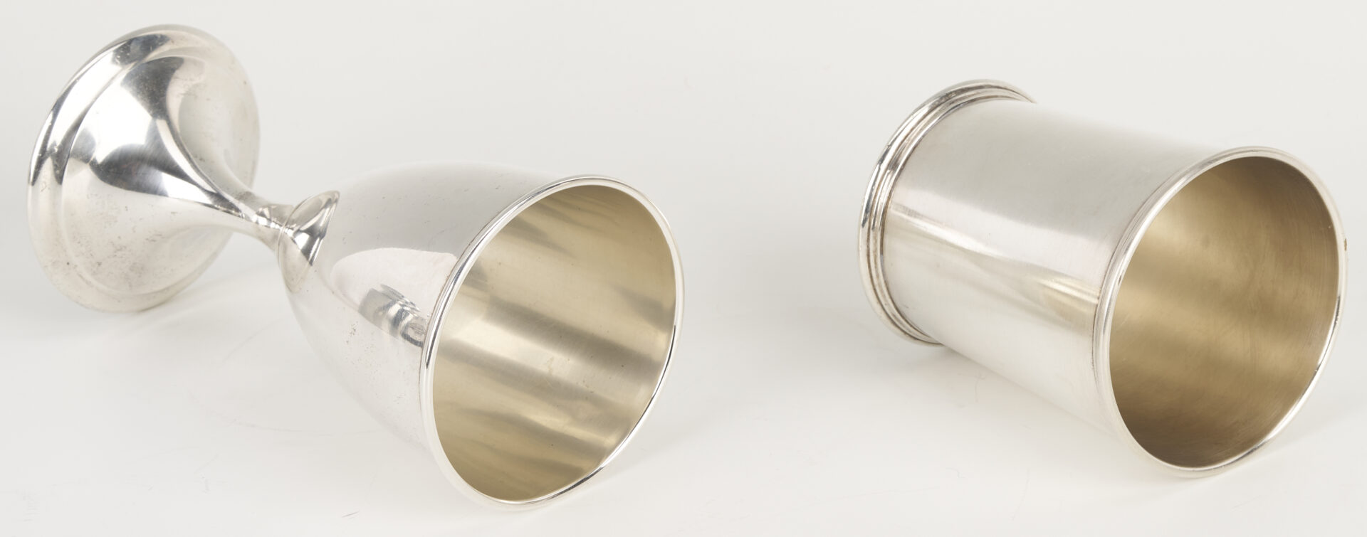 Lot 615: 7 Sterling Silver Goblets Incl. Bellemeade Golf Trophy Plus Julep Cup