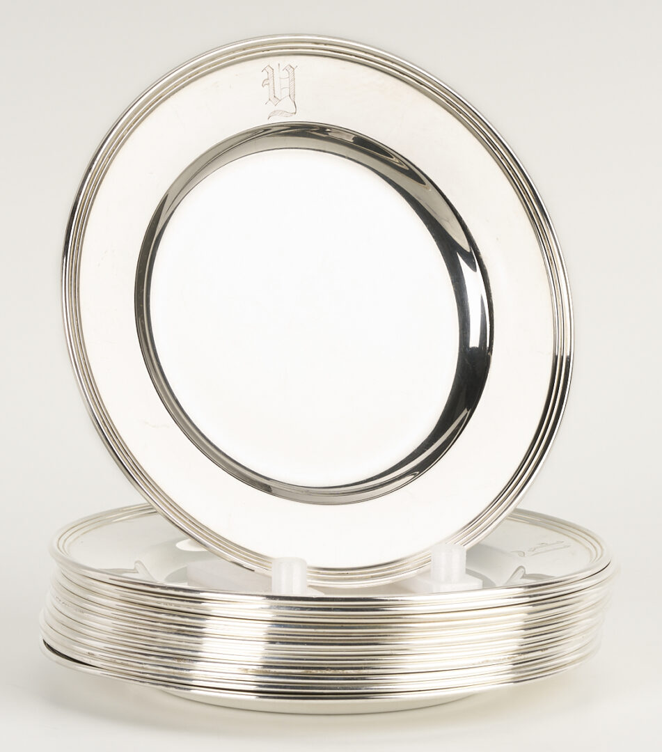 Lot 616: 12 International Sterling Silver Bread Plates
