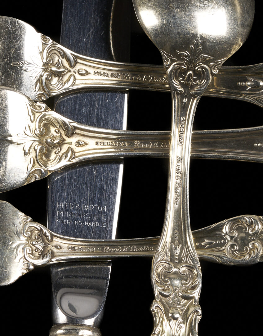Lot 618: 32 Pcs. Reed & Barton Sterling Flatware, Amaryllis Pattern