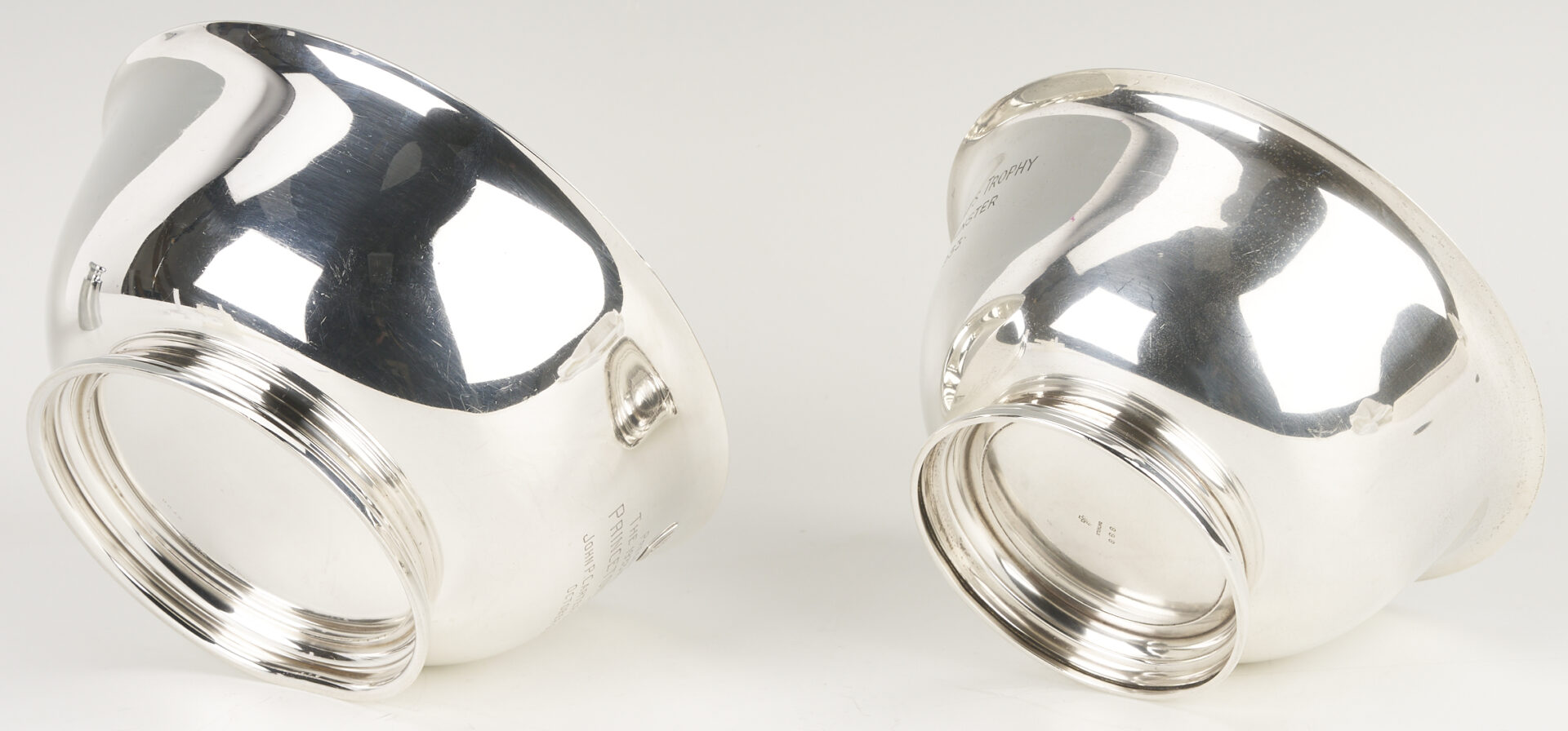 Lot 620: 2 Sterling Silver Presentation Bowls, Westminster & Princeton Court Club