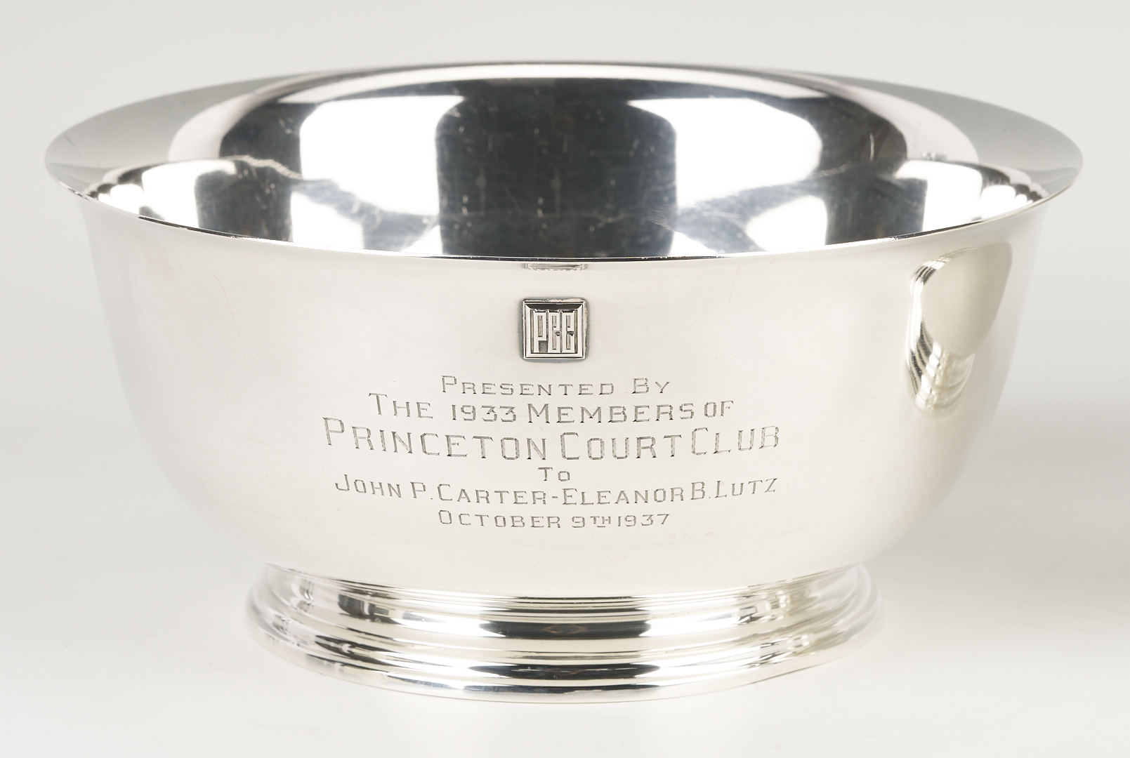 Lot 620: 2 Sterling Silver Presentation Bowls, Westminster & Princeton Court Club